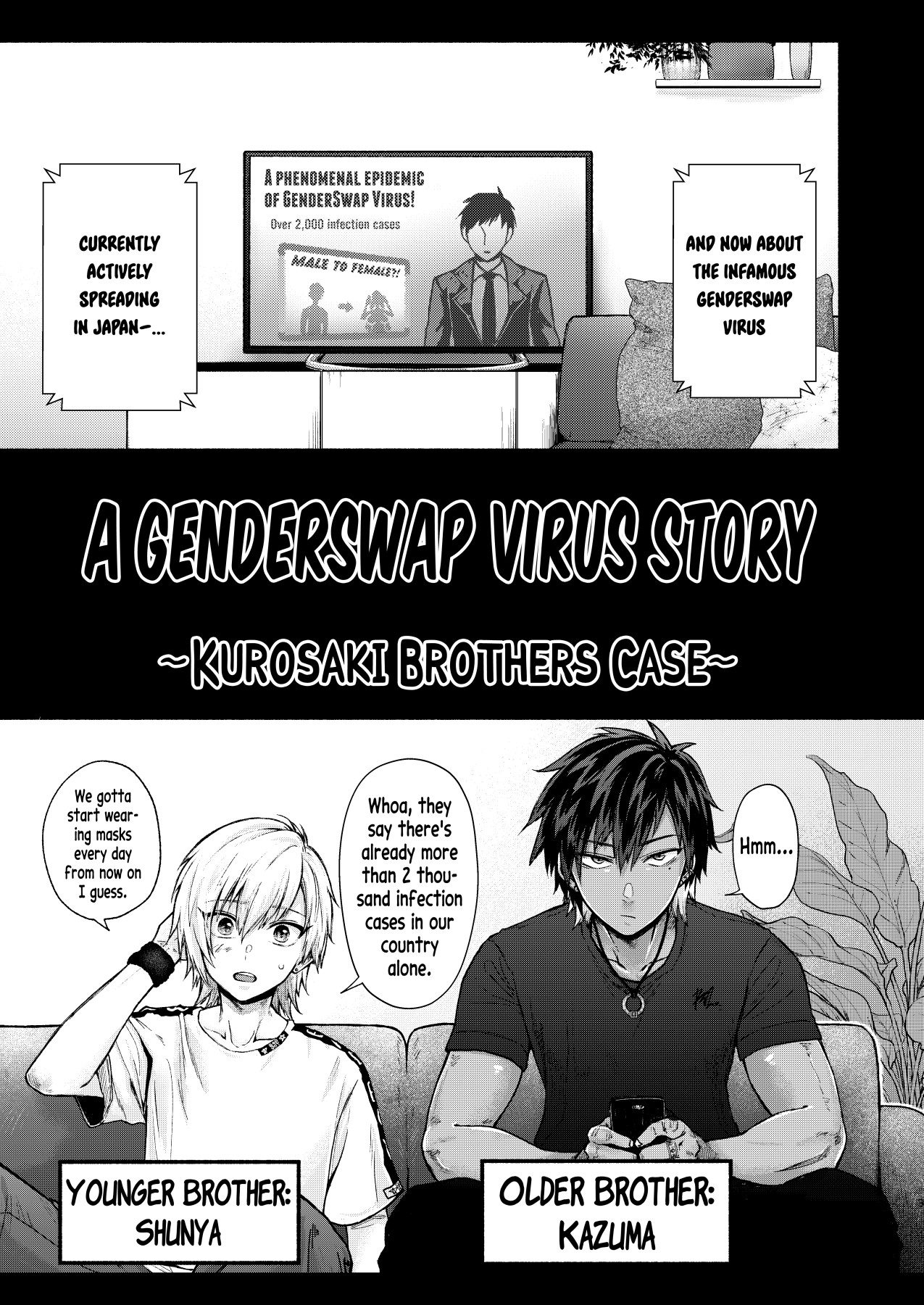 Hentai Manga Comic-A Genderswap Virus Story ~Kurosaki Brothers Case~-Read-2